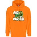 Best Farmer Ever Fathers Day Farming Childrens Kids Hoodie Orange