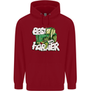Best Farmer Ever Fathers Day Farming Childrens Kids Hoodie Red