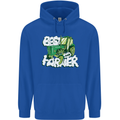 Best Farmer Ever Fathers Day Farming Childrens Kids Hoodie Royal Blue