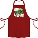 Best Farmer Ever Fathers Day Farming Cotton Apron 100% Organic Maroon