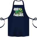 Best Farmer Ever Fathers Day Farming Cotton Apron 100% Organic Navy Blue