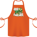 Best Farmer Ever Fathers Day Farming Cotton Apron 100% Organic Orange