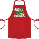 Best Farmer Ever Fathers Day Farming Cotton Apron 100% Organic Red