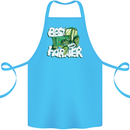 Best Farmer Ever Fathers Day Farming Cotton Apron 100% Organic Turquoise