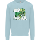 Best Farmer Ever Fathers Day Farming Kids Sweatshirt Jumper Light Blue
