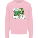 Best Farmer Ever Fathers Day Farming Kids Sweatshirt Jumper Light Pink