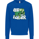 Best Farmer Ever Fathers Day Farming Kids Sweatshirt Jumper Royal Blue