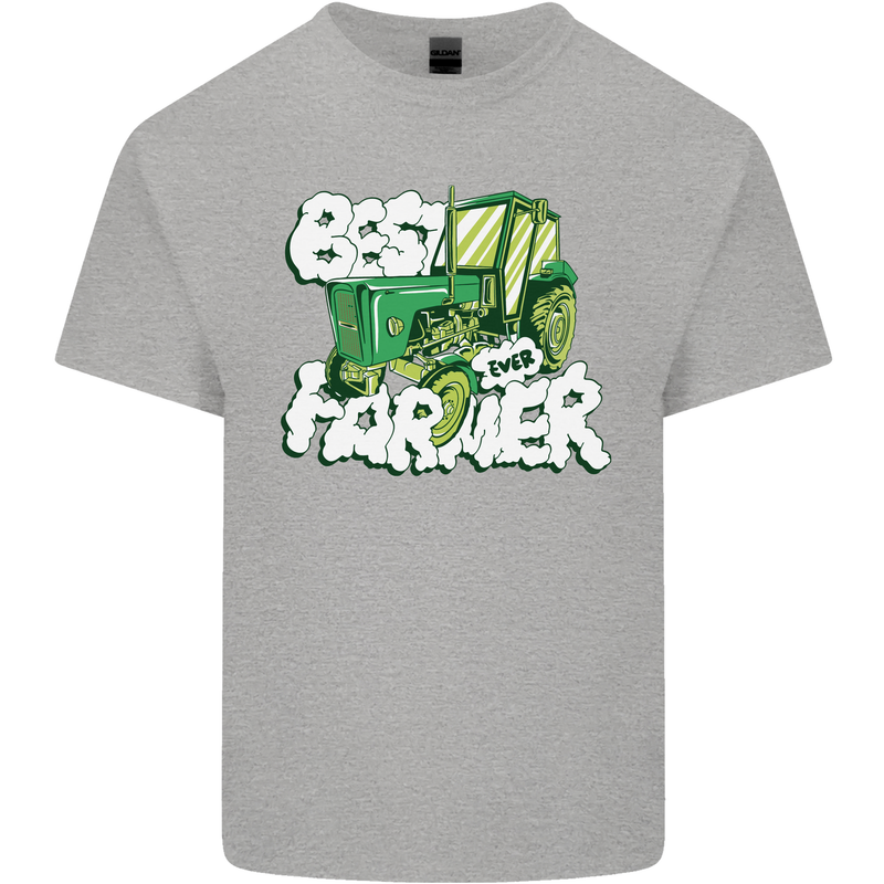 Best Farmer Ever Fathers Day Farming Kids T-Shirt Childrens Sports Grey