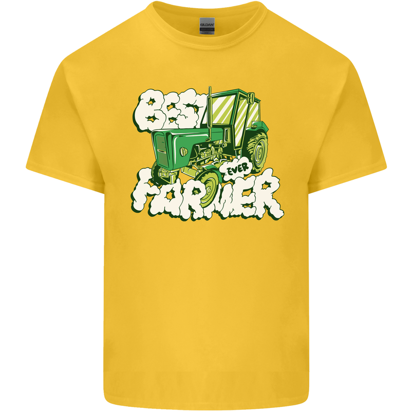 Best Farmer Ever Fathers Day Farming Kids T-Shirt Childrens Yellow