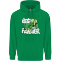 Best Farmer Ever Fathers Day Farming Mens 80% Cotton Hoodie Irish Green