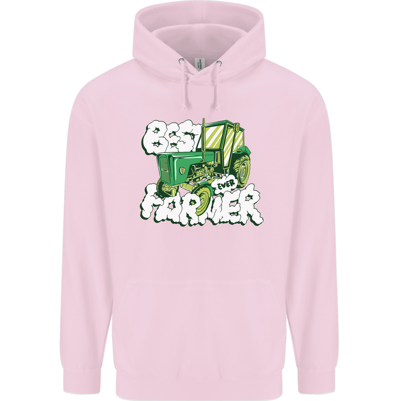 Best Farmer Ever Fathers Day Farming Mens 80% Cotton Hoodie Light Pink