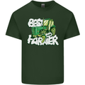 Best Farmer Ever Fathers Day Farming Mens Cotton T-Shirt Tee Top Forest Green