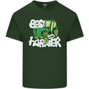 Best Farmer Ever Fathers Day Farming Mens Cotton T-Shirt Tee Top Forest Green