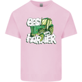 Best Farmer Ever Fathers Day Farming Mens Cotton T-Shirt Tee Top Light Pink