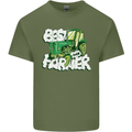 Best Farmer Ever Fathers Day Farming Mens Cotton T-Shirt Tee Top Military Green