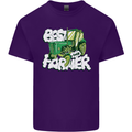 Best Farmer Ever Fathers Day Farming Mens Cotton T-Shirt Tee Top Purple