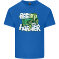 Best Farmer Ever Fathers Day Farming Mens Cotton T-Shirt Tee Top Royal Blue