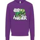 Best Farmer Ever Fathers Day Farming Mens Sweatshirt Jumper Purple