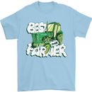 Best Farmer Ever Fathers Day Farming Mens T-Shirt 100% Cotton Light Blue