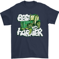 Best Farmer Ever Fathers Day Farming Mens T-Shirt 100% Cotton Navy Blue