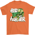 Best Farmer Ever Fathers Day Farming Mens T-Shirt 100% Cotton Orange