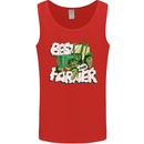 Best Farmer Ever Fathers Day Farming Mens Vest Tank Top Red