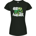 Best Farmer Ever Fathers Day Farming Womens Petite Cut T-Shirt Black