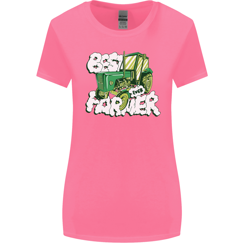 Best Farmer Ever Fathers Day Farming Womens Wider Cut T-Shirt Azalea