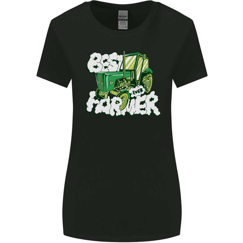 Best Farmer Ever Fathers Day Farming Womens Wider Cut T-Shirt Black