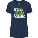 Best Farmer Ever Fathers Day Farming Womens Wider Cut T-Shirt Navy Blue