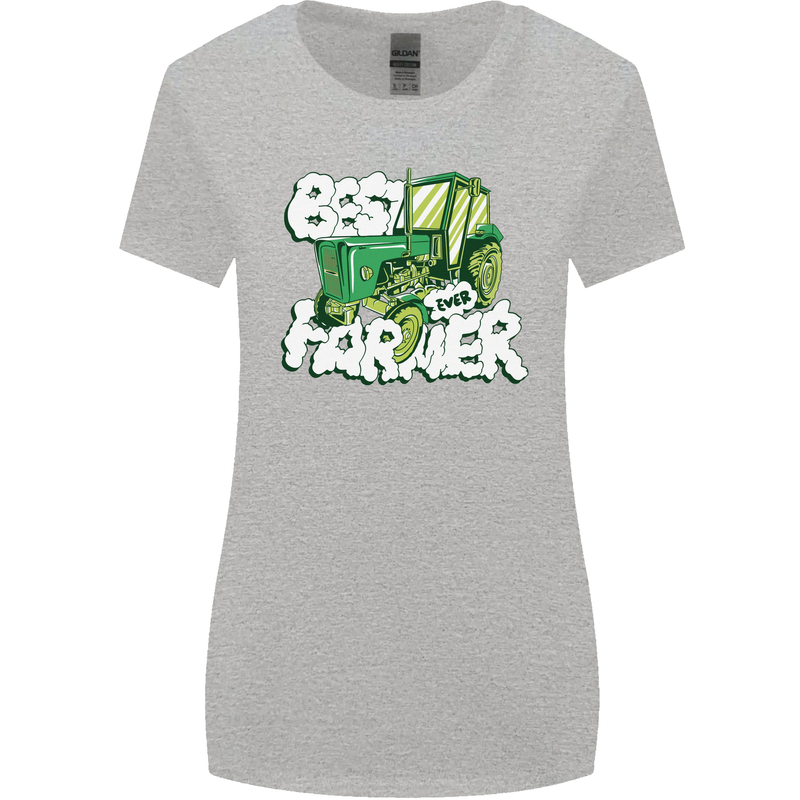 Best Farmer Ever Fathers Day Farming Womens Wider Cut T-Shirt Sports Grey