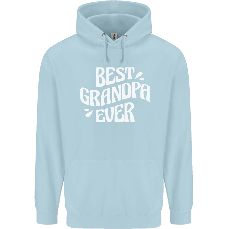 Best Grandpa Ever Grandparents Day Childrens Kids Hoodie Light Blue