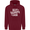 Best Grandpa Ever Grandparents Day Childrens Kids Hoodie Maroon