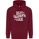 Best Grandpa Ever Grandparents Day Childrens Kids Hoodie Maroon