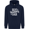 Best Grandpa Ever Grandparents Day Childrens Kids Hoodie Navy Blue