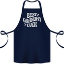 Best Grandpa Ever Grandparents Day Cotton Apron 100% Organic Navy Blue