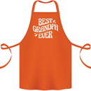 Best Grandpa Ever Grandparents Day Cotton Apron 100% Organic Orange