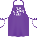 Best Grandpa Ever Grandparents Day Cotton Apron 100% Organic Purple