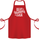 Best Grandpa Ever Grandparents Day Cotton Apron 100% Organic Red
