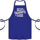 Best Grandpa Ever Grandparents Day Cotton Apron 100% Organic Royal Blue