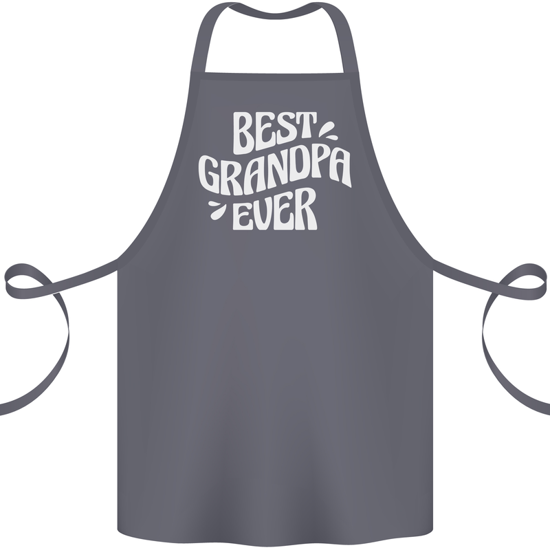 Best Grandpa Ever Grandparents Day Cotton Apron 100% Organic Steel