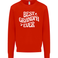 Best Grandpa Ever Grandparents Day Kids Sweatshirt Jumper Bright Red