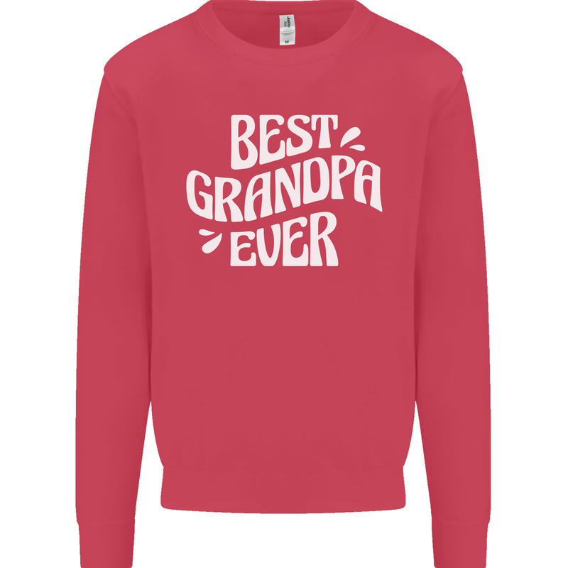 Best Grandpa Ever Grandparents Day Kids Sweatshirt Jumper Heliconia