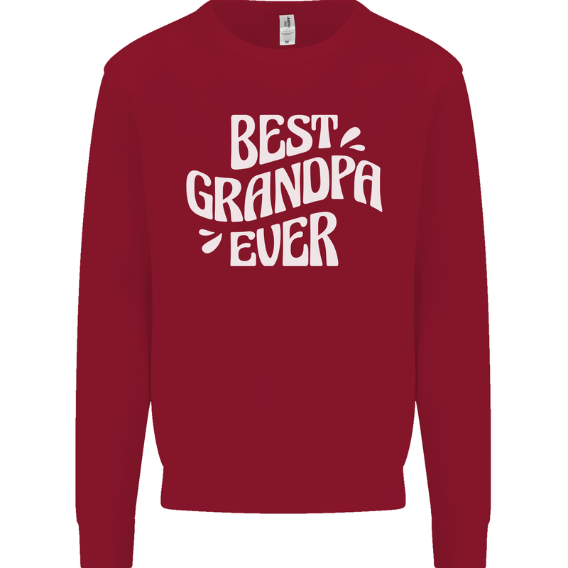 Best Grandpa Ever Grandparents Day Kids Sweatshirt Jumper Red