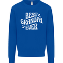 Best Grandpa Ever Grandparents Day Kids Sweatshirt Jumper Royal Blue
