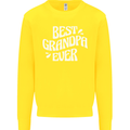 Best Grandpa Ever Grandparents Day Kids Sweatshirt Jumper Yellow