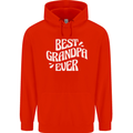 Best Grandpa Ever Grandparents Day Mens 80% Cotton Hoodie Bright Red