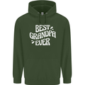 Best Grandpa Ever Grandparents Day Mens 80% Cotton Hoodie Forest Green