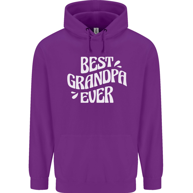 Best Grandpa Ever Grandparents Day Mens 80% Cotton Hoodie Purple