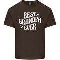 Best Grandpa Ever Grandparents Day Mens Cotton T-Shirt Tee Top Dark Chocolate